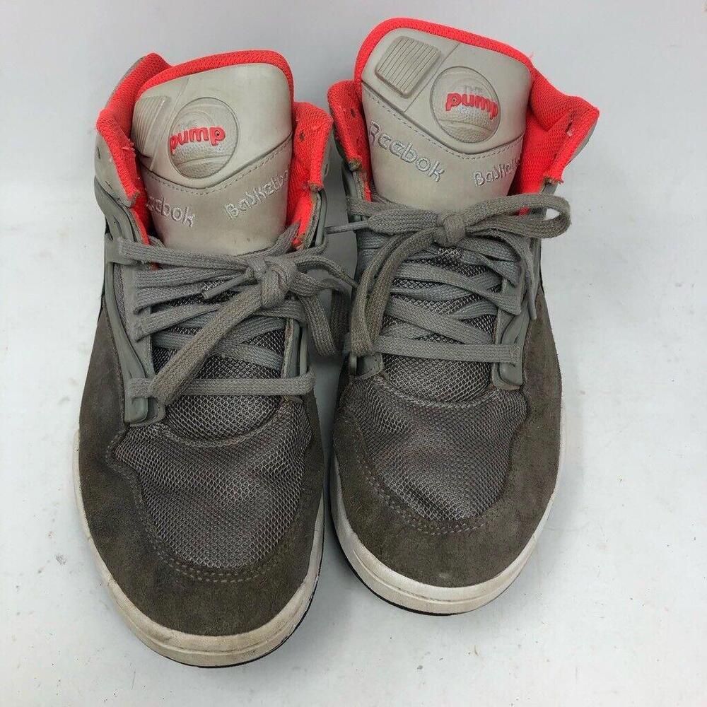 Reebok Mens Pump Omni Lite Basketball Shoes Gray M49355 Lace Up High Top Mesh 9M